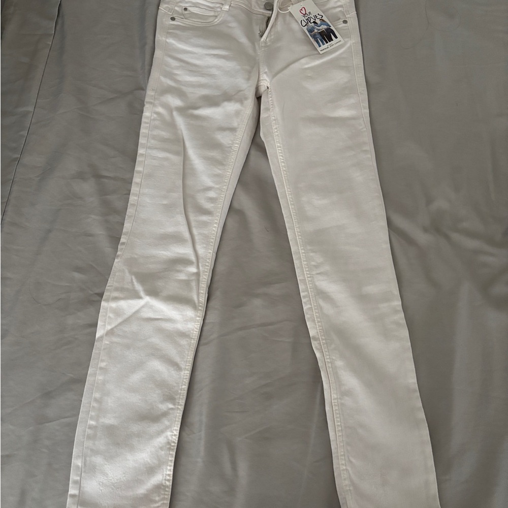 Zara Women's Off-White/ White Skinny Jeans